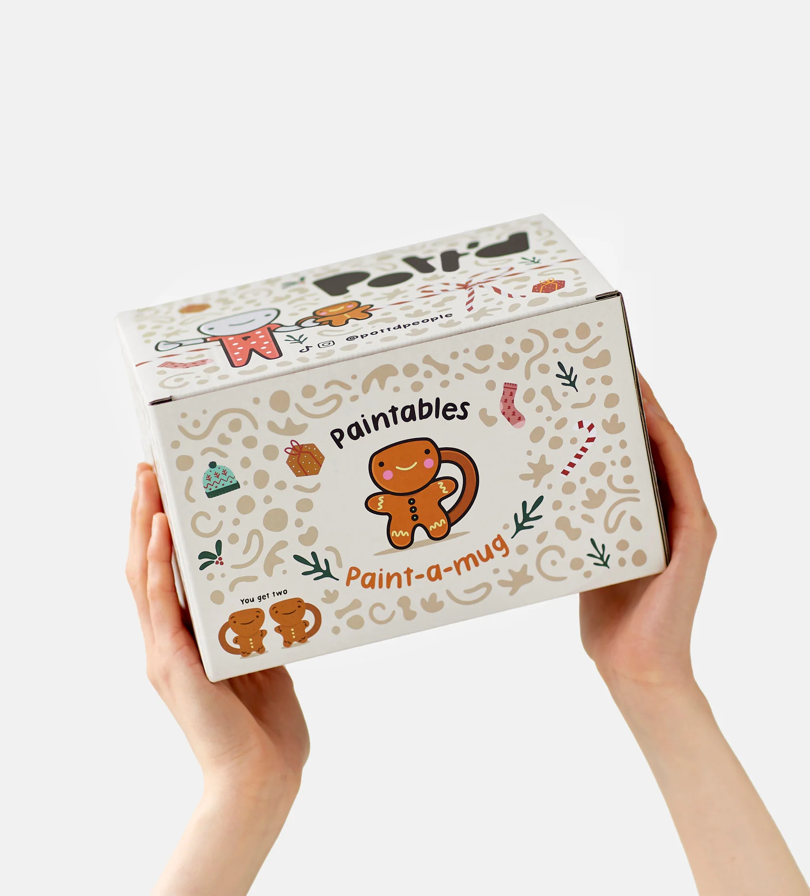 Christmas Gingerbread Paint-a-Mug x2 - Image 10