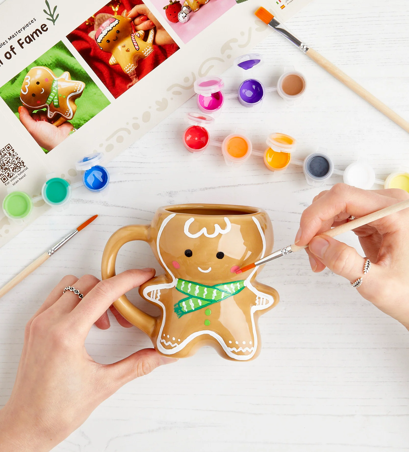 Christmas Gingerbread Paint-a-Mug x2 - Image 5