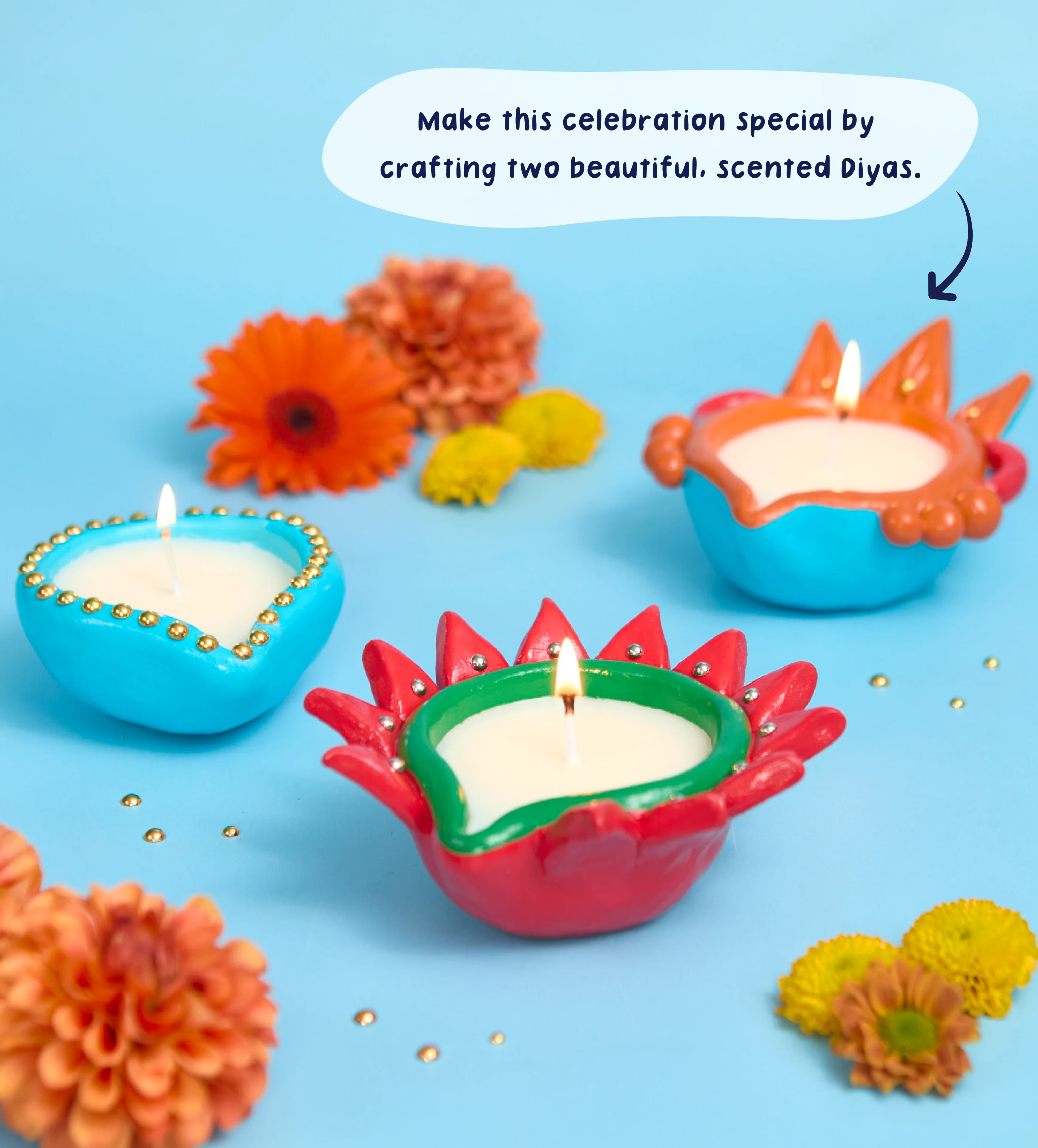 Diwali Candle & Clay Kit - Image 2
